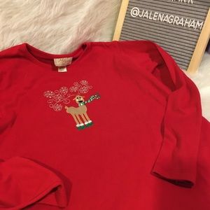 Christmas reindeer top MC Sportswear medium